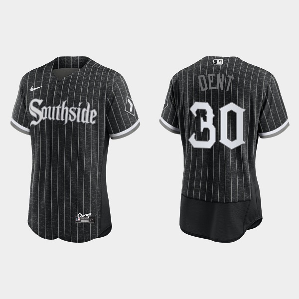 Men's Chicago White Sox #30 Bucky Dent 2021 City Connect Replica Flex Base Stitched MLB Jersey